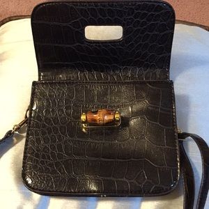 Anne Klein skin black bag.  Crossbody.